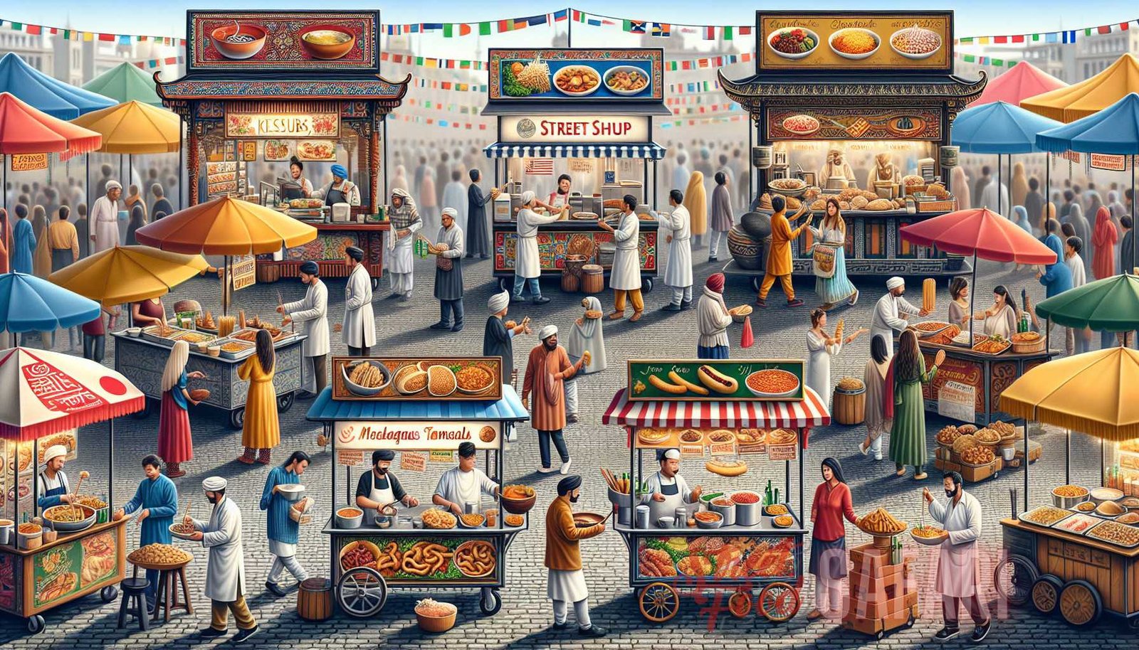 Illustration for section: Internal Link: Discover the latest global street food trends unveiled across the world - ancestral flavors