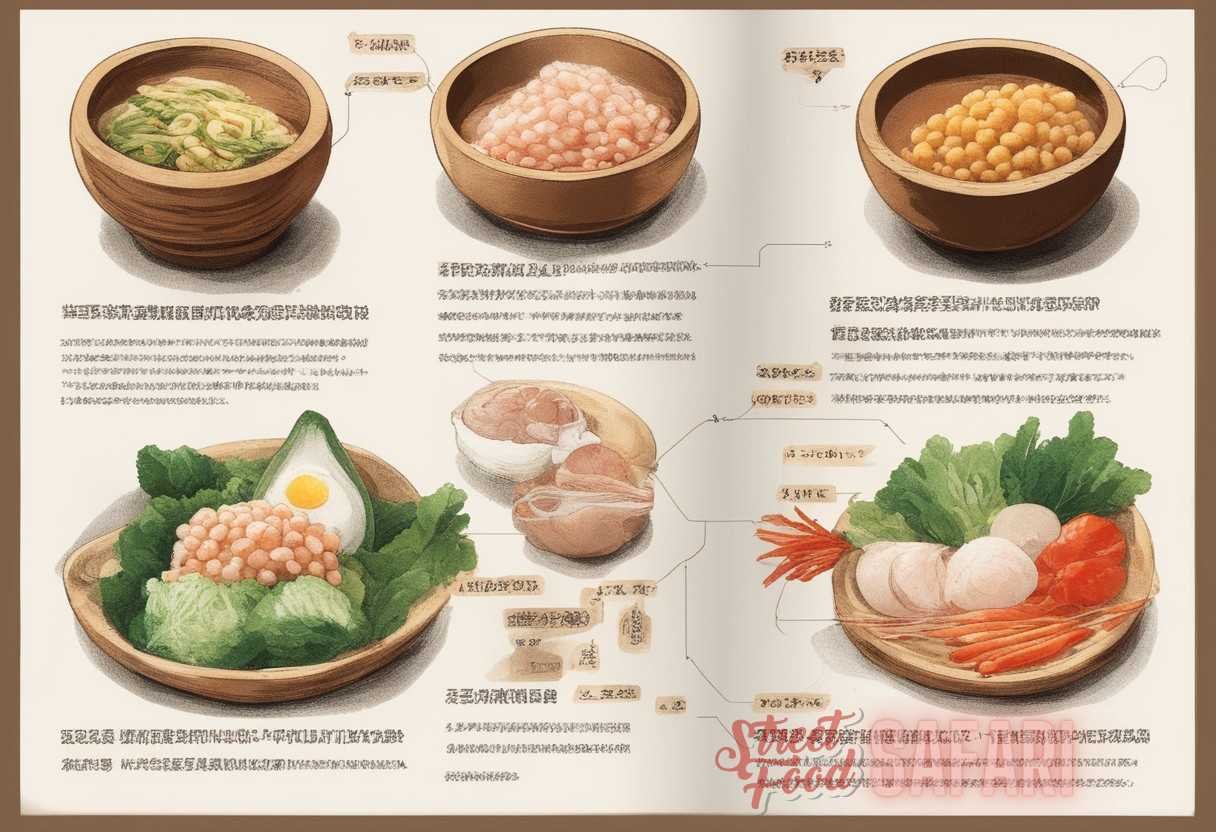 Ilustración para la sección: Alimentos fermentados: Productos como el kimchi, el miso y el natto aportan probióticos que favorecen la salud intestinal. - Consejos para viajar con conciencia de la salud