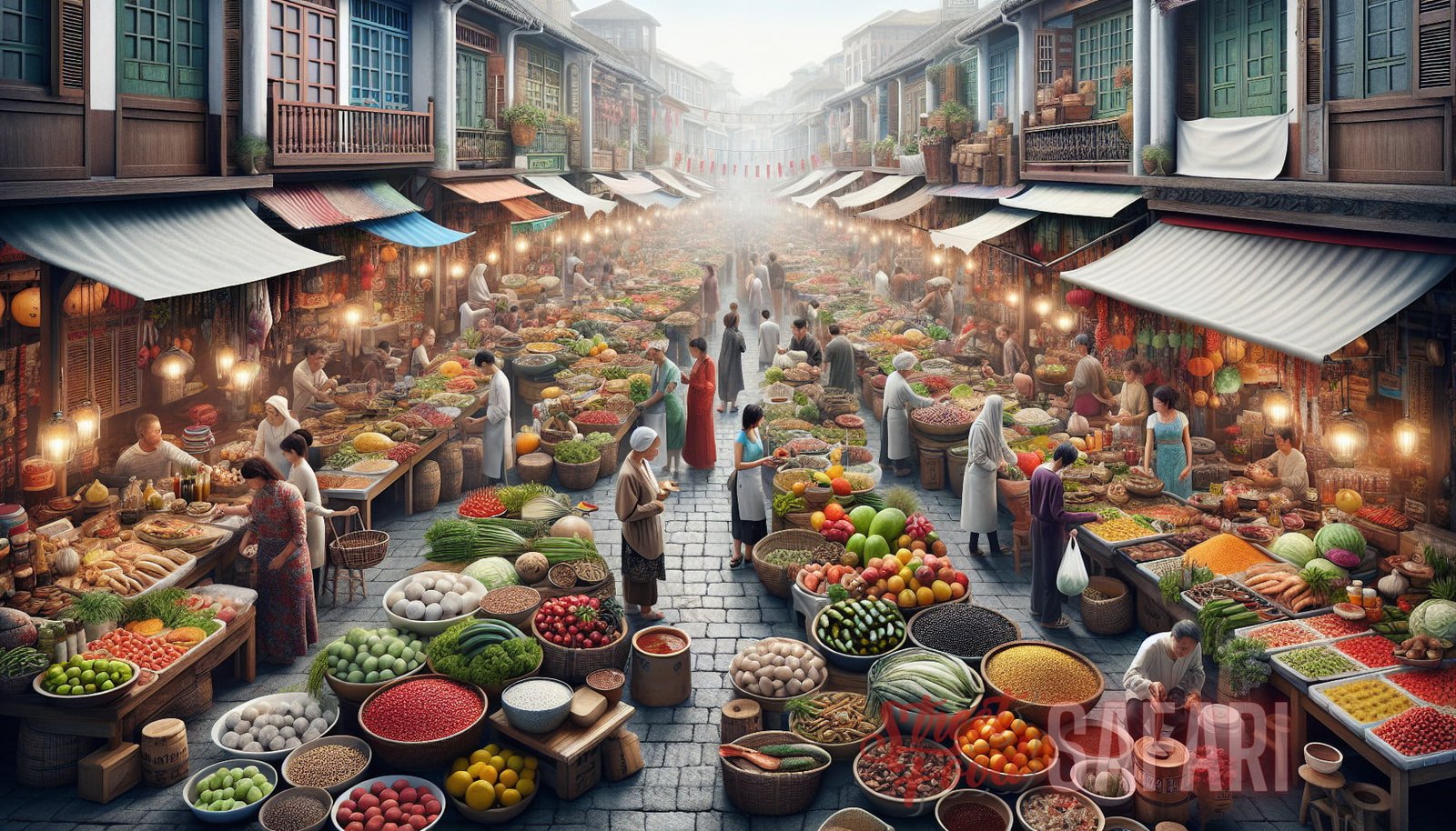 Illustration for section: Exploring Culinary Markets Around the World - hidden culinary