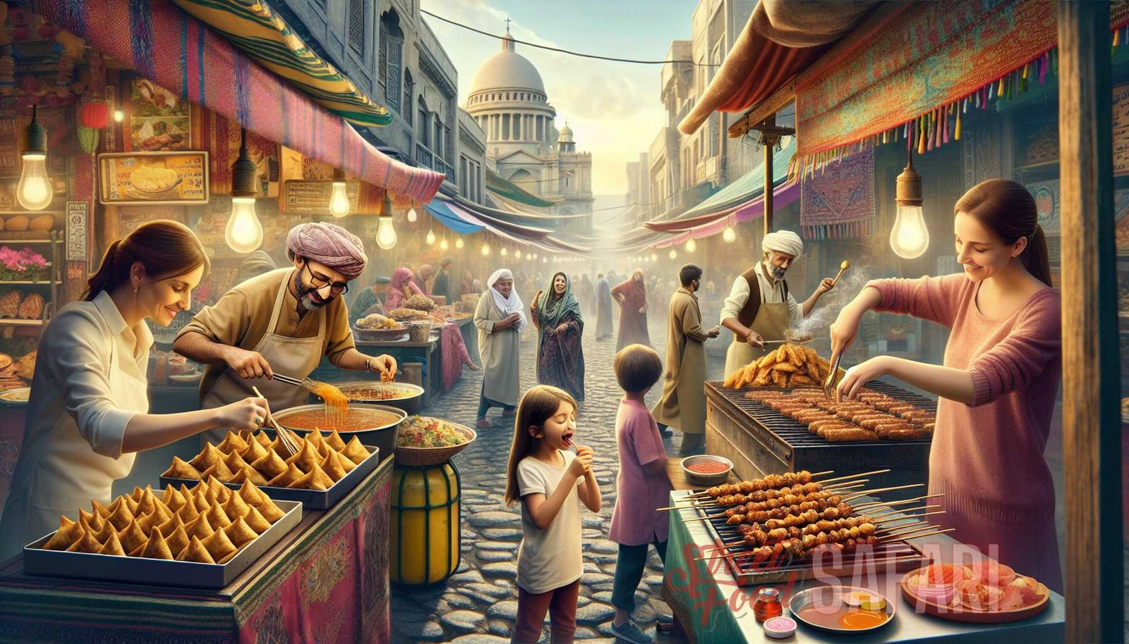 Illustration for section:  - street food culture