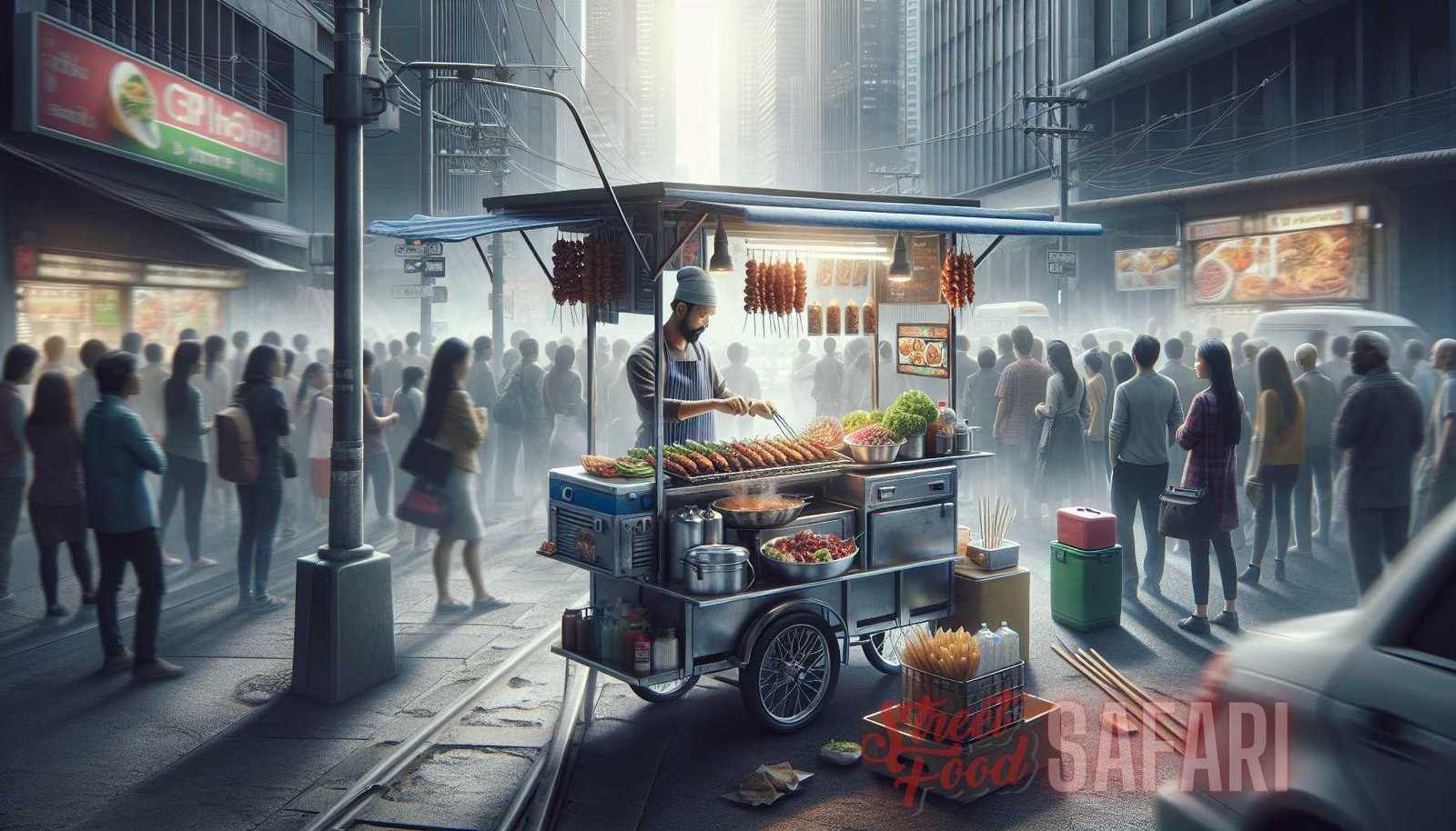 Illustration for section: 4. Innovation in Limited Spaces: Maximizing Flavors Street vendors face a unique set of challenges w - urban delights