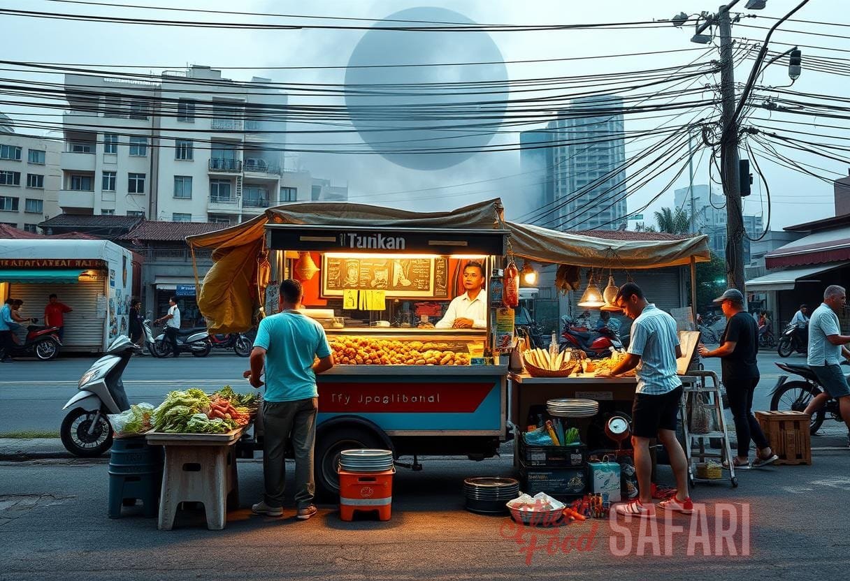 Illustration for section: Technology has significantly influenced the global street eats landscape by providing vendors with v - global street eats